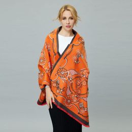 European and American Style Ladies Fashion Popular Carriage Pattern Printing Cashmere Shawl Warm Scarf Best Valentine Gift Blanket