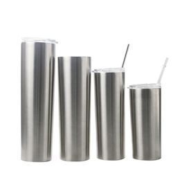 Hot Sale 20oz Skinny Tumbler with Lid Slim Tumblers Seamless Stainless Steel Cup Double Wall Travel Mug Vacuum Insulated Water Bottle