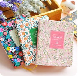 New Arrival Cute PU Leather Floral Flower Schedule Book Diary Weekly Planner Notebook School Office Supplies Kawaii Stationery