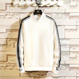 Men's Sweater High Lapel Pullover Sweater Men's Turtle Neck Fleece Sweater Men Clothes Winter Spring Fashion Clothes