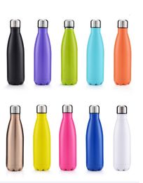 500ml Stainless Steel Water Bottle Cola Shape Bottle Outdoor Travel Sports Mug Coffee mug many colors Free shipping
