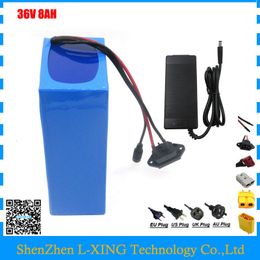 Electric Bike battery 36V 8AH bicycle battery 36V 500W 36V Lithium ion battery with BMS 2A Charger Free customs fee