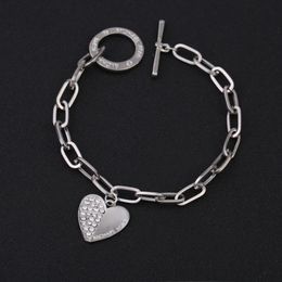 Wholesale-Adjustable Bracelet Party Jewellery for Women Heart Charm Gold Plated Blacelets & Bangles Friend Gift