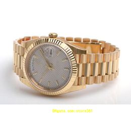 Wristwatches Original Box Casual Modern Casual Men's Watches Day Date 228238 President 40mm Yellow Gold Silver Motif Dial Watch