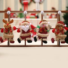 Cute Home Decor Christmas Ornaments Gift Santa Claus Snowman Tree Toy Doll Hanging Christmas Tree Decorations Kids Gift