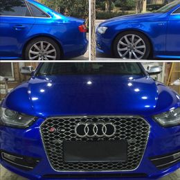 Midnight Candy Gloss Metallic Blue Vinyl Wrap Car Wrap Foils With Air Bubble Glossy Metal Full Car Wrapping Covering191n