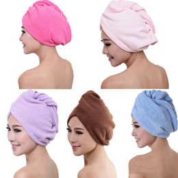 Hot Lady Turban microfiber fabric thickening Comfortable dry hair hat super absorbent quick-drying hair Shower cap Bath towel