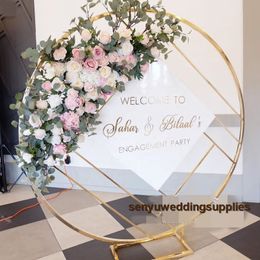 New style Hot selling gold metal flower arrangement stands for wedding table decoration wedding hall stage decoration senyu0457