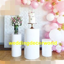 New style white Candle Holders Metal Candlestick Flower Vase Table Centrepiece Event Flower Rack Road Lead Wedding Decoration decor1072