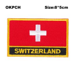 Free Shipping 8*5cm Switzerland Shape Mexico Flag Embroidery Iron on Patch PT0149-R
