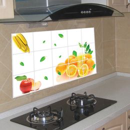Removable Kitchen Tile Stickers Wall Stickers Wallpaper Self-Adhesive Home Decor Accessories Waterproof Defence Oil Sticker Wall Decor