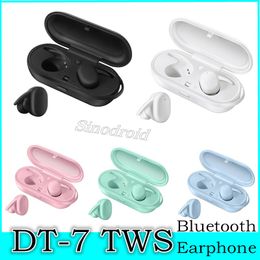 DT-7 tws Earbuds Mini Wireless Bluetooth Earphones Bluetooth Headset v5.0 Headphones with magnetic charging box Headsets cheap by DHL