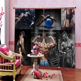 sport curtains soundproof windproof curtains Customised size Luxury Blackout 3D Window Curtains For Living Room