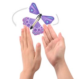 Free shipping Flying Butterfly magical Can fly Butterfly simulation Flying butterflies child Creativity toy taste New exotic gift toy Rubber