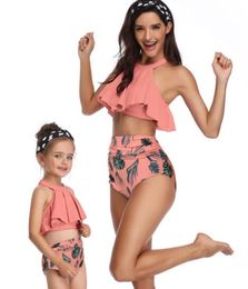 wholesale tassel split parentchild swimsuit bikini suit split kids women girls flying sexy yakuda flexible stylish leopard print bikini set