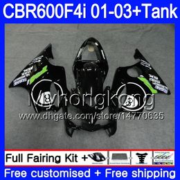 Body +Tank For HONDA CBR 600 F4i CBR 600F4i CBR600FS 600 FS 8 ball black hot 286HM.21 CBR600F4i 01 02 03 CBR600 F4i 2001 2002 2003 Fairings