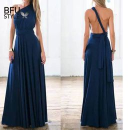 Elagant Party Maxi Abito lungo Donna Abiti avvolgenti multiuso Gradiente convertibile Boho Vestito dalla fasciatura Damigelle d'onore Infinity Robe