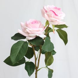 5pcs/lot Rose Artificial Silk Flowers Small Bouquet Flores Home Party Spring Wedding Decoration Marriage rose Fake Flower bouquet