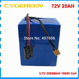 72V 25AH Scooter battery 3000W 72V 25AH Lithium ion Electric Bike battery 2500MAH 18650 Cell 50A BMS