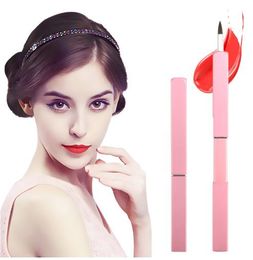 Retractable Lip Brush Portable Metal Handle Makeup Brush Synthetic Lips Make up Tools Branded High Quality pinceis maquiage 2019