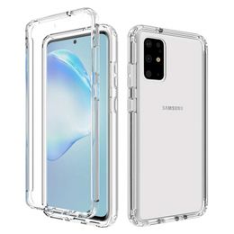 For Samsung Galaxy S20 Plus Case Heavy Duty Two Layer Clear Crystal Bumper Cover with Front Frame Phone Case For Samsung S20 Ultra
