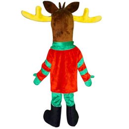 2019 Hot sale Festival Reindeer Moose Elk Mascot Costume Fancy Dress Celebration Suit