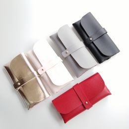 100% handcrafted PU leather oversize sunglass soft pouch with velvet lining slip-in case spectacle case box