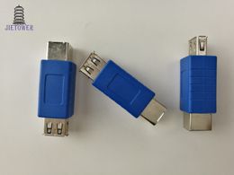 500pcs/lot High Speed USB 3.0 Extender Coupler Type A Female to B Female Adapter