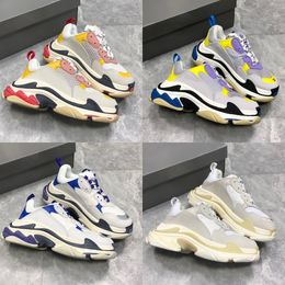 DHL Free Shipping New Paris Womens Designer Triple S Sneaker Trainers Clear Sole Allover Logo Triple Designer Shoes Sneakers for Women