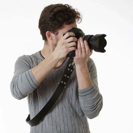 Unisex Camera Belt Single Shoulder Strap Punk Leather Adjustable Belt Quick Release DSLR Camera Accessories Fashion Cosplay Neck Strap