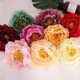 120pcs/lot 14cm tree peony;silk peony flower artificial flower silk Rose Flower Head For Wedding Decoration rose wholesale Free Shipping