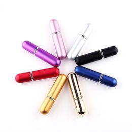 Wholesale 5ml Mini Portable Refillable Perfume Aluminum Atomizer Glass Spray Bottle Empty Sprayer Bottles For Cosmetics