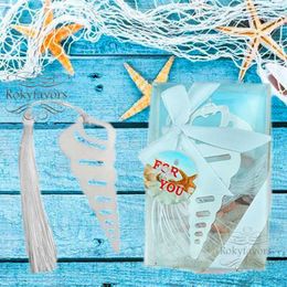 20PCS Conch Seashell Bookmark with Tassel Wedding Favors Birthday Gifts Bridal Shower Ocean Breeze Event Keepsake Party Giveaways Ideas