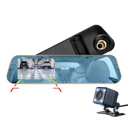 1080P Full HD Car DVR Camera Vehicle Registrar Mirror Car Driving Data Recorder 4.3" 2Ch 140° View Angle G-sensor Parking Monitor