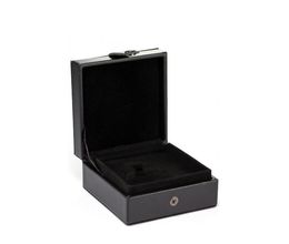 NEW Synthetic PU Black Square Leather Box Pocket Watch EVA ECO Organizer Display Case Foam Pad Watches Gift Boxes Storage /ZC097