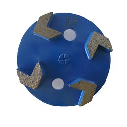 KD-T20 9 Pieces 4 Inch D100mm Diamond Polishing Pads with Arrow Segments in Single Pin Diamond Grinding Disc for Concrete and Terrazzo Floor