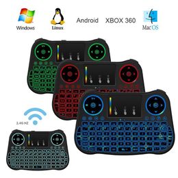 Latest 2.4GHz 77 Keys Mini Wireless Keyboard MT08 Air Remote Mouse Control Touchp for Smart TV box mini PC