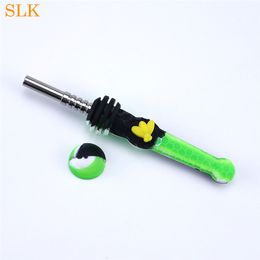 4.8 inches Silicone Bongs Silicone Smoking Pipe Bongs with mix Colours Silicone Dab Oil Rigs Honeybee Smoking Pipes