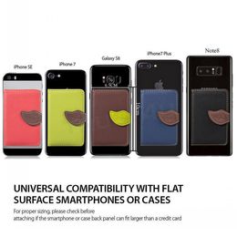 Universal Classic Retro Style PU Leather Phone Back Wallet Sticker Cover Case Card Holder Wallet Slots Phone 3M Sticker