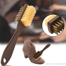 2019 2-Sided Cleaning Brush Rubber Eraser Set Fit for Suede Nubuck Shoes Steel + plastic + rubber Boot Cleaner