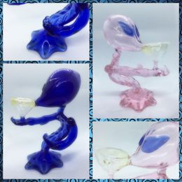 New Colorful Bong Pyrex Glass Alien Shape Smoking Pipes Portable Innovative Design Handmade Handpipe Filter Tube Easy Clean Hot Cake DHL