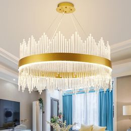 Post Modern Cristal Chandelier gold Crystal Glass lighting for Living room bedroom Luxury dining room lamp for home lighting