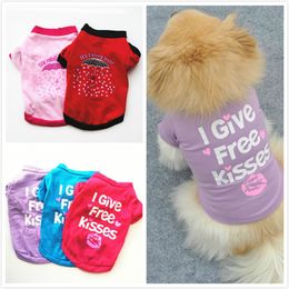 Love Summer Pet Apparel: Umbrella Print T-shirt for Small Dogs and Cats - Stylish Vest Clothes
