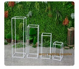 60cm/120cm tall )Column Stand Up Metal Frame Flower Stand For white Wedding table decoration senyu0105