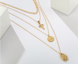 Girls New Fashion Gold Shell Pendant Necklace Trendy Women's Simple Neck Chain Birthday Gift Whosale Female Neck Jewelry