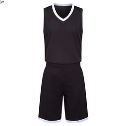 2019 New Blank Basketball jerseys printed logo Mens size S-XXL cheap price fast shipping good quality Black White BW004nhQ