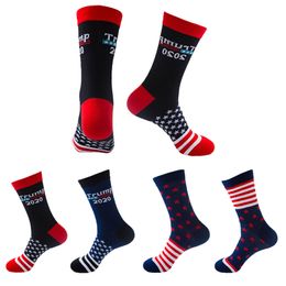 Unisex President Trump 2020 Stockings Striped Stars American flag Sports Cotton Socks for Women Men Hip Hop Socks Streetwear Best Gift