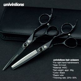 Univinlions 6" Hair Scissors Cheap Hairdressing Scissors Kit Cutting Thinning Shears Sale Barbers Hair Scissors Janpan Steel Free Shipping