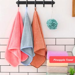 factory wholesale coral velvet towel 35 75cm thick face wash towel hotel beauty salon pineapple towel