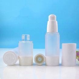 15ml 30ml 50ml Empty Frosted Airless Lotion Pump Bottle Empty Vacuum Pressure Elmusion Travel Cosmetic Containers F3691